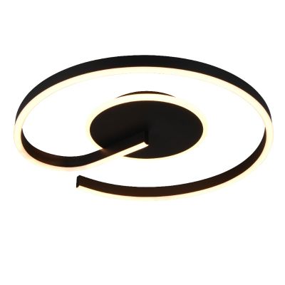 Lampada da soffitto design nera, Ymer, 21W, white switch LED, dimmer in 3 fasi