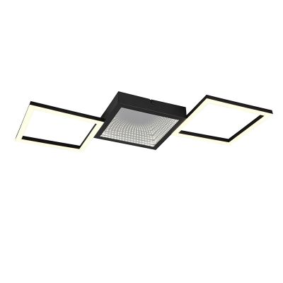 Lampada da soffitto design nera, Gelka, 24W, 3000K LED, dimmer in 3 fasi