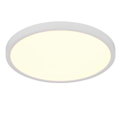 Plafoniera moderna bianca, Zayd, 30W, white switch LED, dimmer in 3 fasi
