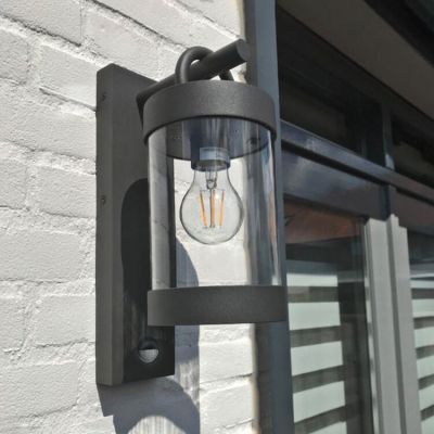 Applique da esterno con sensore di movimento moderna antracite, Sambesi, IP44
