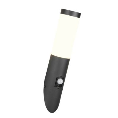 Applique da esterno con sensore di movimento moderna nera, Rieuwert, IP44
