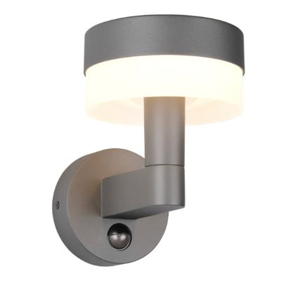 Applique da esterno con sensore di movimento moderna antracite, Irfaan, 8W, 3000K LED, IP54