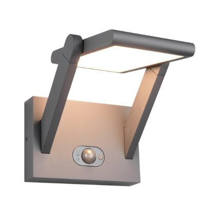Applique da esterno solare moderna antracite, Maku, 5W, white switch LED, IP65