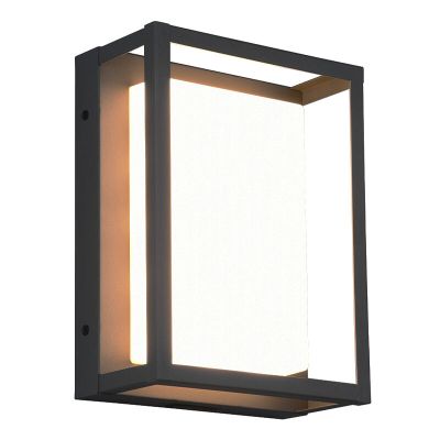 Lampada da esterno antracite metallo, Rolina, 10W, bianco regolabile tra caldo e freddo LED, IP54, dimmer in 3 fasi