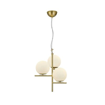 Lampada a sospensione per tavolo da pranzo moderna in ottone, Silkis