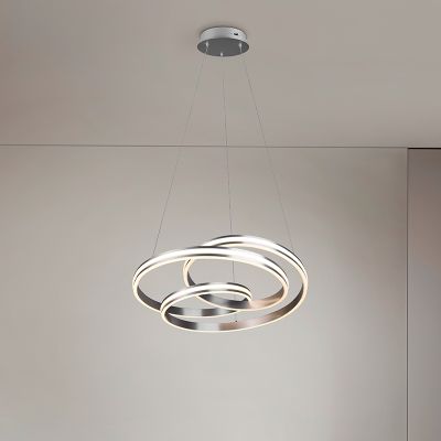 Lampada a sospensione moderna in nichel, Elyse, 60W, colore regolabile LED