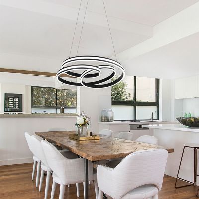 Lampada a sospensione moderna nera, Elyse, 60W, colore regolabile LED