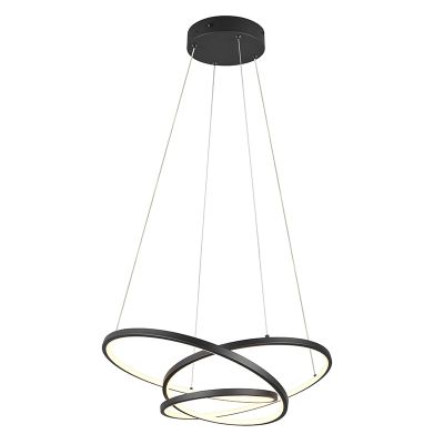 Lampada a sospensione design nera, Teodore, 34W, white switch LED, dimmer in 3 fasi