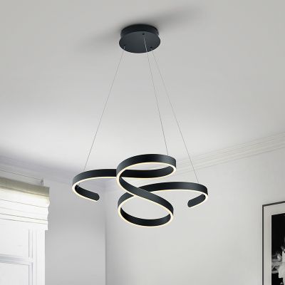 Lampada a sospensione moderna antracite, Davu, 52W, 3000K LED