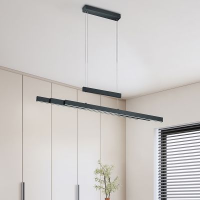 Lampada a sospensione moderna nera, Jessey, 42W, bianco regolabile tra caldo e freddo LED, controllo touch