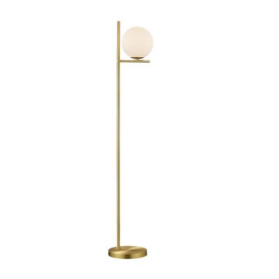 Lampada da terra moderna in ottone, Silkis, con interruttore