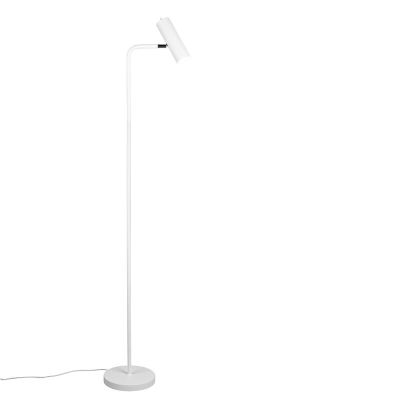 Lampada da terra moderna bianca, Kaso, con interruttore
