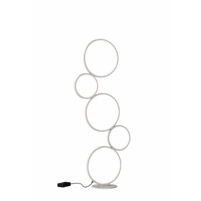 Lampada da terra moderna bianca, Robon, 36W, 3000K LED, con interruttore