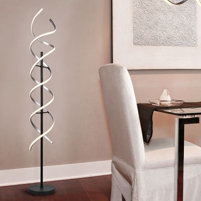 Lampada da terra design cromata, Sylvian, 32W, bianco regolabile tra caldo e freddo LED, controllo touch