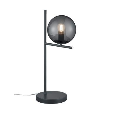 Lampada da tavolo moderna antracite, Silkis, con interruttore