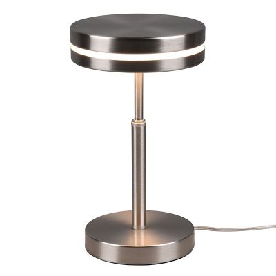 Lampada da tavolo moderna in nichel, Marjon, 6W, 3000K LED, con interruttore