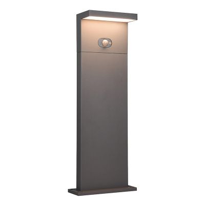 Lampione da giardino solare moderno antracite, Nesrin, 5W, white switch LED, IP65