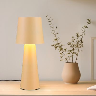 Lampada da tavolo moderna beige, Lillyam, con interruttore