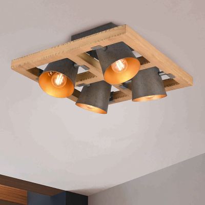 Plafoniera vintage in nichel, Keira