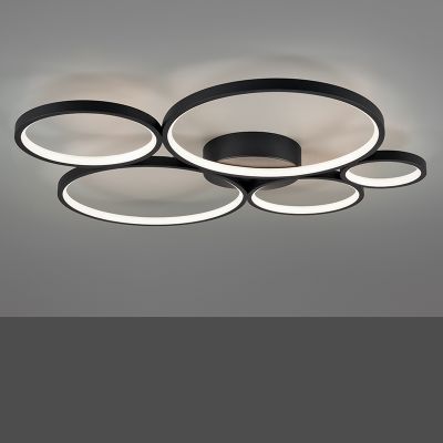Plafoniera moderna nera, Robon, 49W, 3000K LED
