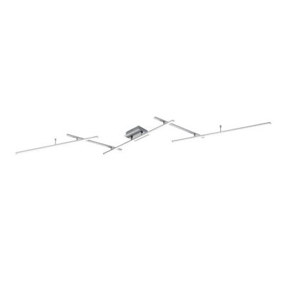 Plafoniera moderna in nichel, Nadja, 22W, RGBW LED, con telecomando