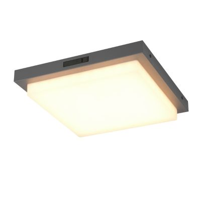Applique da esterno con sensore di movimento antracite metallo, Prashant, 14W, white switch LED, IP54