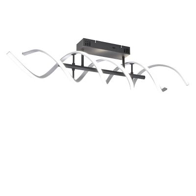Lampada da soffitto design cromata, Sylvian, 41W, bianco regolabile tra caldo e freddo LED, dimmer in 3 fasi