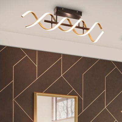 Lampada da soffitto design in ottone, Sylvian, 41W, bianco regolabile tra caldo e freddo LED, dimmer in 3 fasi