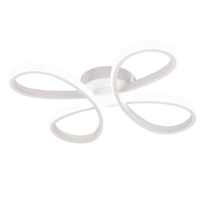 Lampada da soffitto design bianca, Vikash, 25W, 4000K LED, dimmer in 3 fasi