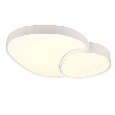 Lampada da soffitto bianca metallo, Merwin, 51W, bianco regolabile tra caldo e freddo LED, con telecomando