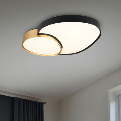 Lampada da soffitto dorata metallo, Merwin, 51W, bianco regolabile tra caldo e freddo LED