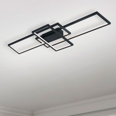 Plafoniera moderna antracite, Jetse, 36W, RGBW LED, con telecomando