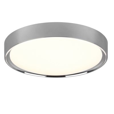 Lampada da soffitto da bagno cromata in plastica, Evelina, 18W, 3000K LED, IP44