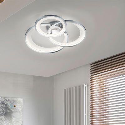 Plafoniera moderna cromata, Kendi, 36W, 3000K LED