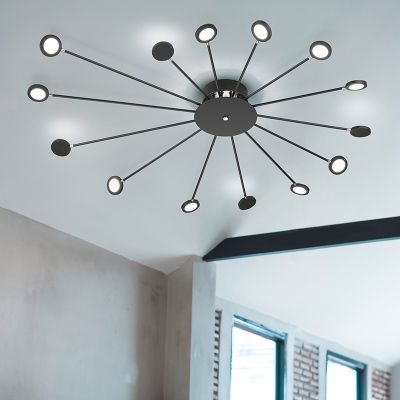Plafoniera moderna nera, Florian, 2,6W, 3000K LED