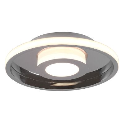 Lampada da soffitto da bagno moderna cromata, Kayla, 28W, 3000K LED, IP44