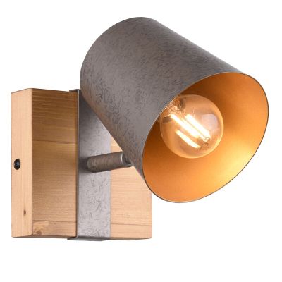 Faretto da soffitto vintage in nichel, Keira