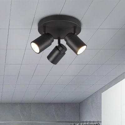 Faretto da soffitto per bagno moderno nero, Nelis, IP44
