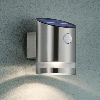 Applique da esterno con sensore di movimento in nichel in acciaio inossidabile, Suzan, 3W, 3000K LED, IP44