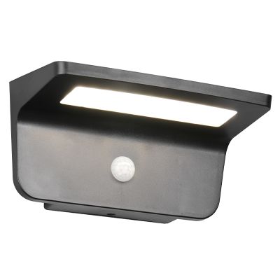 Applique da esterno solare moderna nera, Mukaddes, 8W, 4000K LED, IP44