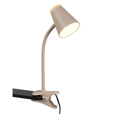 Lampada con morsetto moderna marrone, Rahul, 4,5W, 3000K LED, con interruttore