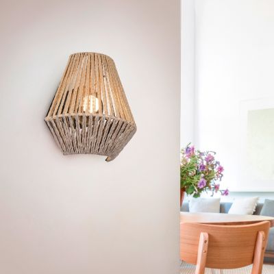 Applique ricaricabile di carta marrone, Isaura, 1,5W, 3000K LED, dimmer in 3 fasi
