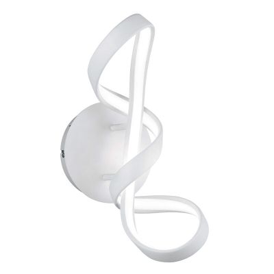 Applique da parete design bianca, Renso, 18W, 4000K LED, dimmer in 3 fasi