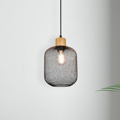 Lampade a sospensione per tavolo da pranzo vintage nera, Cristel