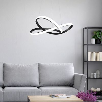 Lampada a sospensione moderna nera, Aby, 27W, 3000K LED