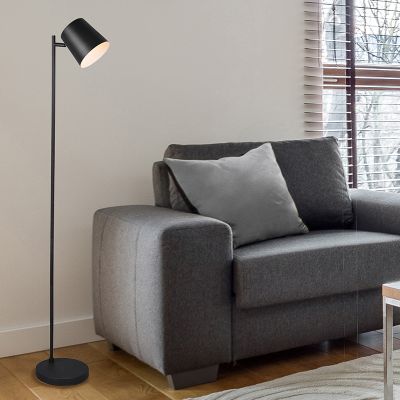 Lampada da terra moderna nera, Suraya, 4,5W, 3000K LED, controllo touch