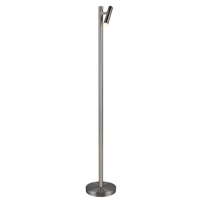 Lampada da terra ricaricabile moderna in nichel, Peniguet, 3W, bianco regolabile tra caldo e freddo LED, controllo touch