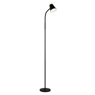 Lampada da terra moderna nera, Rahul, 4,5W, 3000K LED, con interruttore
