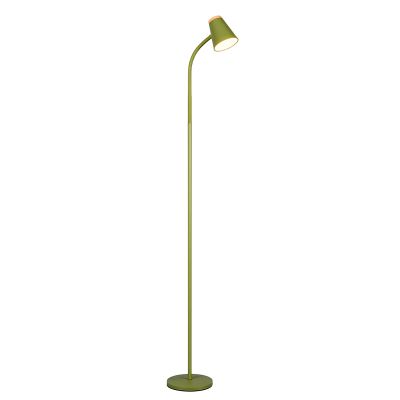 Lampada da terra moderna verde, Rahul, 4,5W, 3000K LED, con interruttore