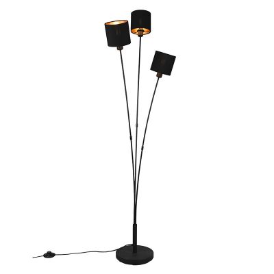 Lampada da terra moderna nera, Koge, con interruttore
